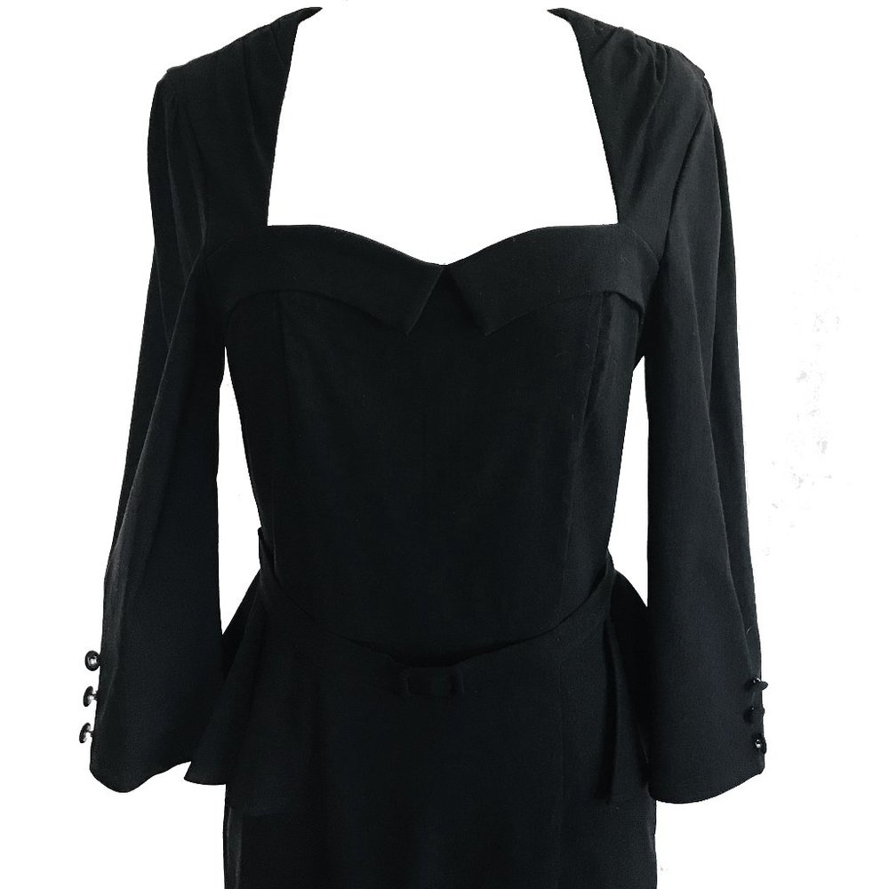 MUXXN 50s 3/4 Sleeve Peplum Business Pencil Dress